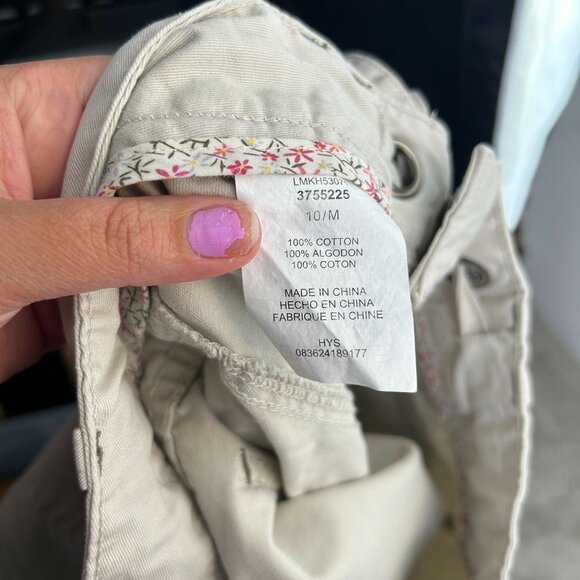 Lee Beige Twill Utility Drawstring Waist Shorts Casual Everyday - Picture 10 of 11